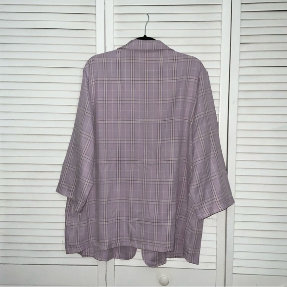 Shein Purple Plaid Blazer Size 3XL - Picture 4 of 4